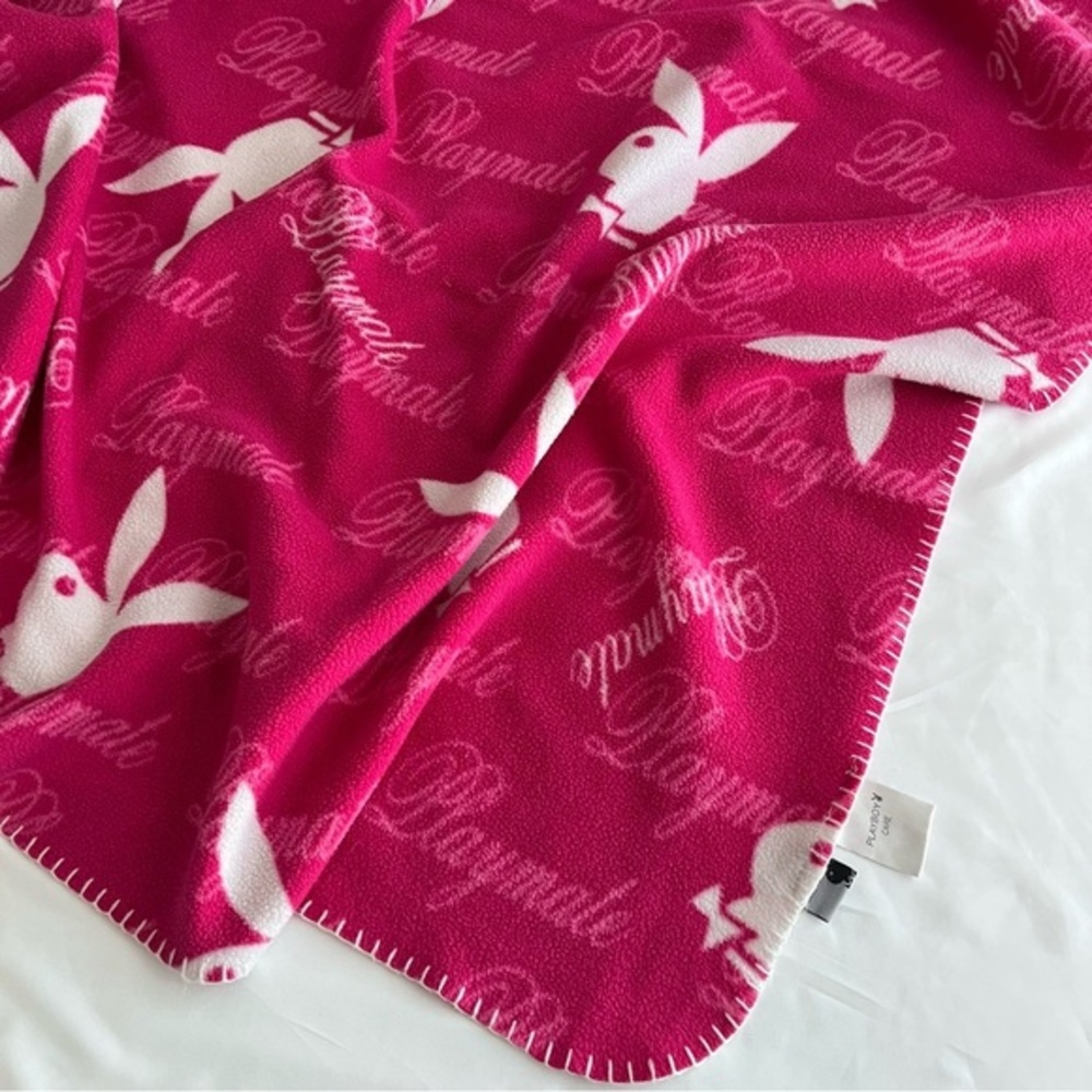 Playboy Y2K  Playmate Hot Pink Fleece Blanket​